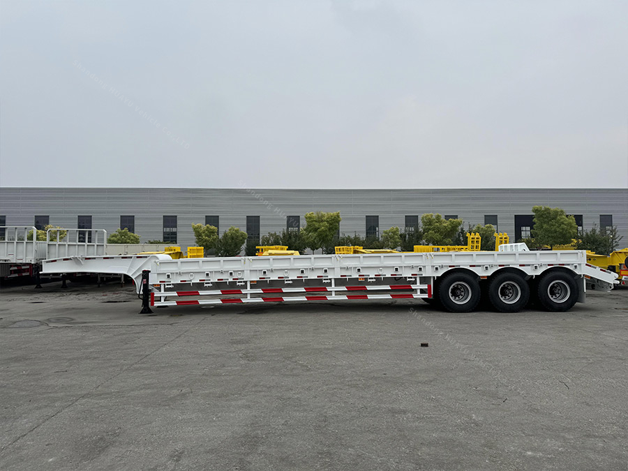 3 محاور 80ton مقطورة منخفضة مع الحرس الجانبي